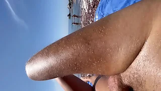 Risky Sex on a Public Run aground Full Of People respecting creampie
